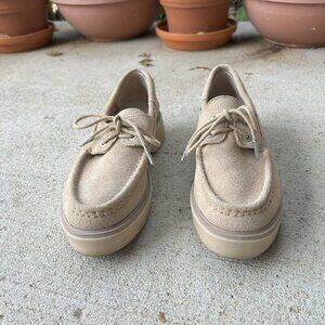 Sperry leather loafers 7.5 taupe